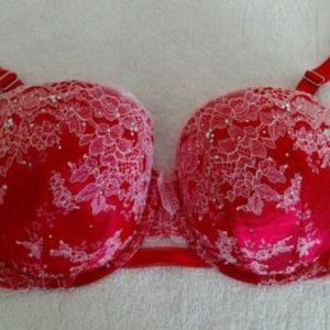 VICTORIA'S SECRET DREAM ANGELS BRA 32DDD RED/BLING